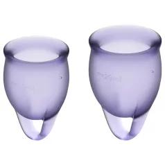   Satisfyer Feel Confident - menstruacinė taurelė rinkinys - violetinė