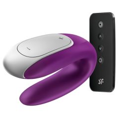   Satisfyer Double Fun - porų vibratorius - valdomas programėle - violetinis