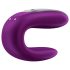 Satisfyer Double Fun - išmanusis porų vibratorius (purpurinis)