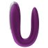 Satisfyer Double Fun - išmanusis porų vibratorius (purpurinis)