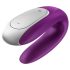Satisfyer Double Fun - išmanusis porų vibratorius (purpurinis)