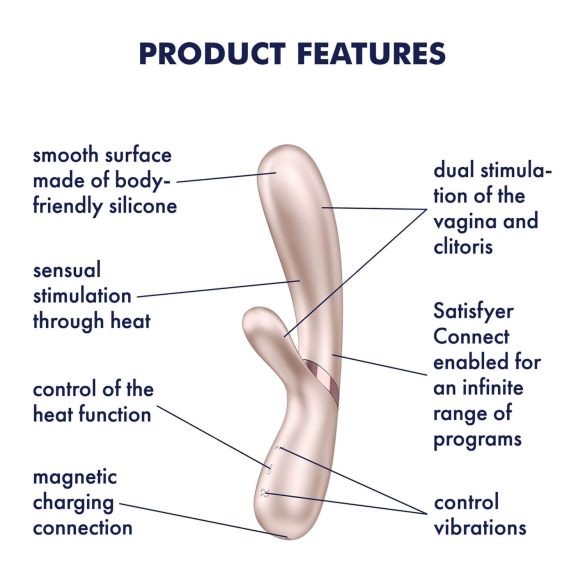 Satisfyer Hot Lover - išmanusis vibratorius - sidabrinis