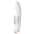 Satisfyer Double Flex - programėle valdomas klitorio vibratorius su lankstomais atšakomis (baltas)