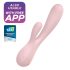Satisfyer Mono Flex - išmanus atsparus vandeniui vibratorius (rožinis)