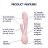 Satisfyer Mono Flex - išmanus atsparus vandeniui vibratorius (rožinis)
