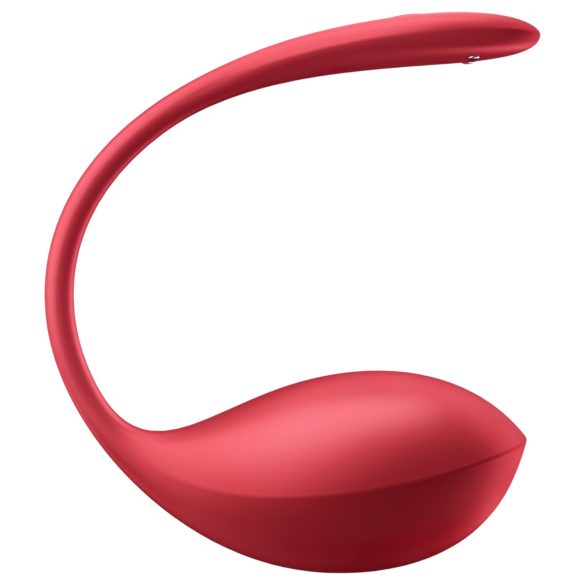 Satisfyer Shiny Petal - radijo valdymo vibruojantis kiaušinis (raudona)