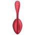 Satisfyer Shiny Petal - radijo valdymo vibruojantis kiaušinis (raudona)
