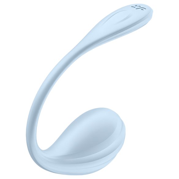 Satisfyer Smooth Petal - išmanus vibracinis kiaušinėlis (mėlynas)