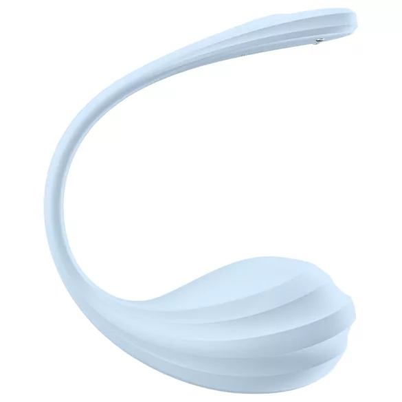 Satisfyer Smooth Petal - išmanus vibruojantis kiaušinėlis - mėlynas