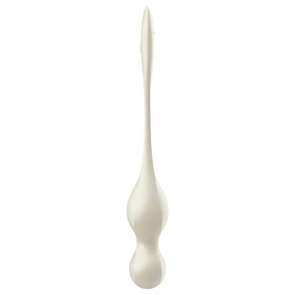 Satisfyer Love Birds 1 - programėle valdomas vibruojantis geišos kamuoliukas (baltas)