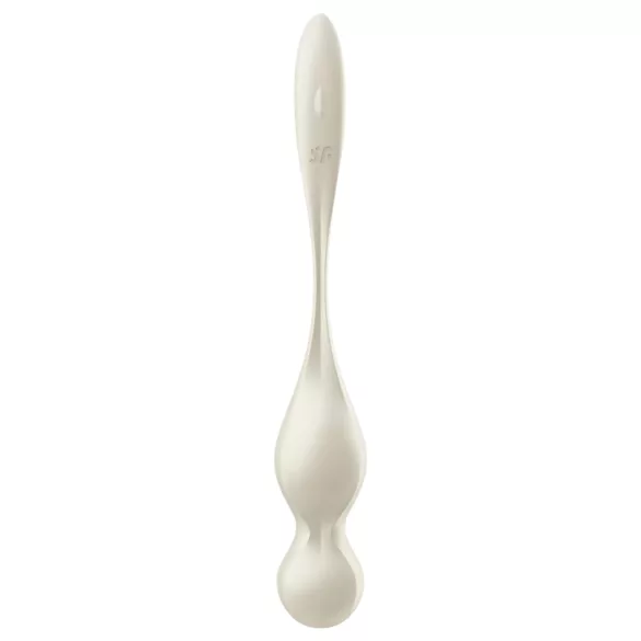 Satisfyer Love Birds 1 - programėle valdomas vibruojantis geišos kamuoliukas (baltas)