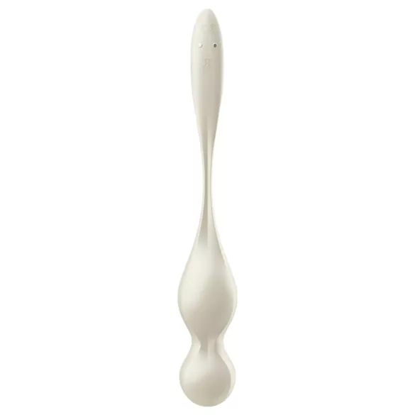Satisfyer Love Birds 1 - programėle valdomas vibruojantis geišos kamuoliukas (baltas)