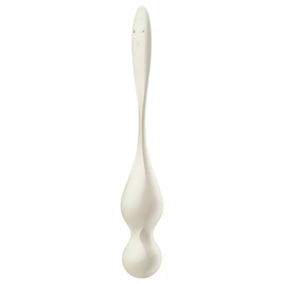 Satisfyer Love Birds 1 - programėle valdomas vibruojantis geišos kamuoliukas (baltas)