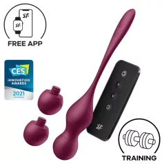   Satisfyer Love Birds Vary - programėle valdoma vibruojanti geišos vaginalinė kamuoliukė (raudona)