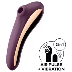   Satisfyer Dual Kiss - 2 in 1 makšties ir klitorio vibratorius (violetinis)