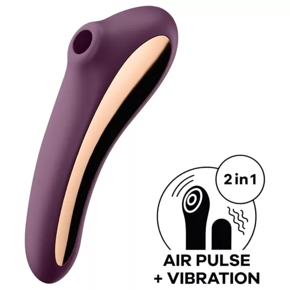Satisfyer Dual Kiss - 2 in 1 makšties ir klitorio vibratorius (violetinis)