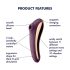 Satisfyer Dual Kiss - 2in1, vaginalinis ir klitorio vibratorius (purpurinis)
