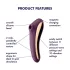 Satisfyer Dual Kiss - 2in1 vibratorius klitoriui ir makščiai - violetinis