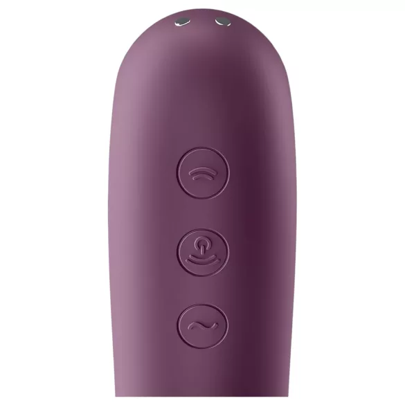 Satisfyer Dual Kiss - 2 in 1 makšties ir klitorio vibratorius (violetinis)
