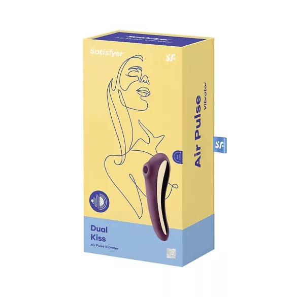Satisfyer Dual Kiss - 2in1 vibratorius klitoriui ir makščiai - violetinis