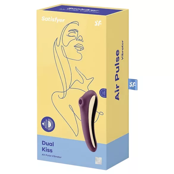 Satisfyer Dual Kiss - 2 in 1 makšties ir klitorio vibratorius (violetinis)