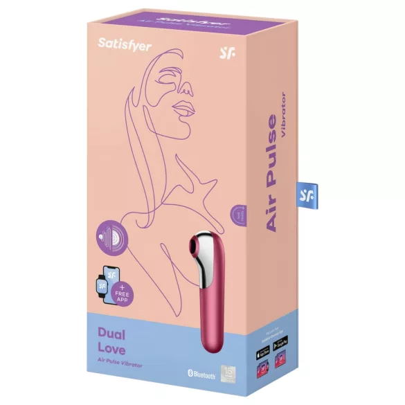 Satisfyer Dual Love - klitorio ir makšties vibratorius - raudonas