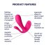 Satisfyer Top Secret Plus - išmanus 3 dalių vibratorius (rožinis)