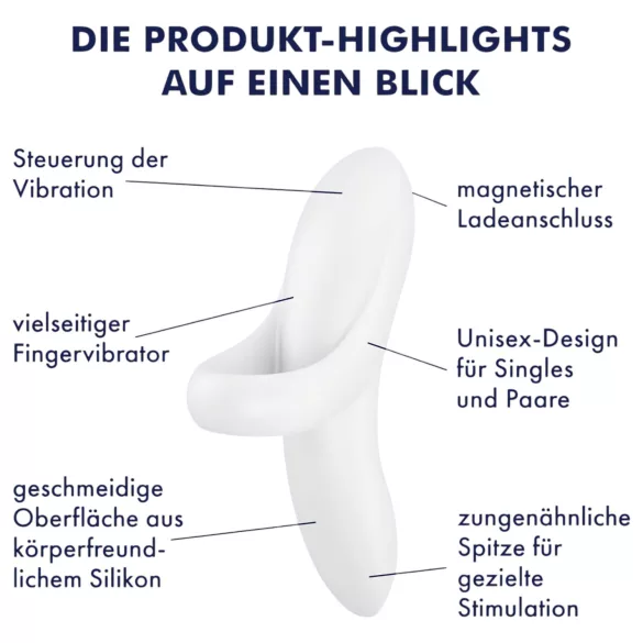 Satisfyer Bold Lover - piršto vibratorius - įkraunamas, atsparus vandeniui