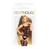 Penthouse Miss Curvy - nėriniuotos tinklinės aprangos rinkinys (juodas) - XL