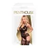Penthouse Hottie - seksualus nėriniuotas tinklinis apatinis komplektas - juodas
