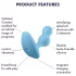 Satisfyer Deep Diver - programėle valdomas analinis vibratorių (mėlynas)