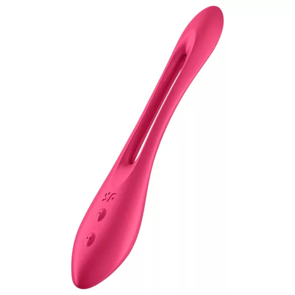 Satisfyer - porų vibratorius - lankstus, įkraunamas - raudonas
