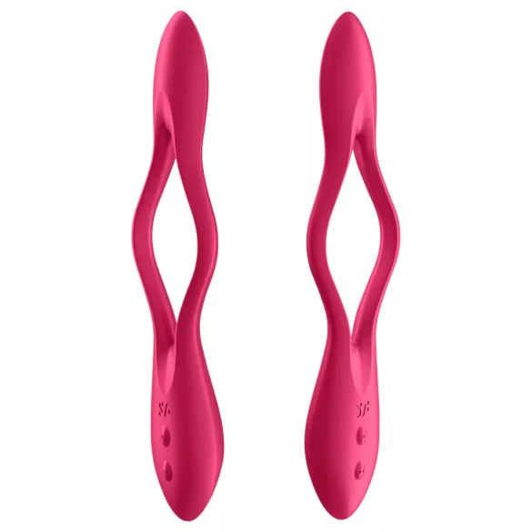 Satisfyer - porų vibratorius - lankstus, įkraunamas - raudonas