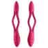 Satisfyer - porų vibratorius - lankstus, įkraunamas - raudonas