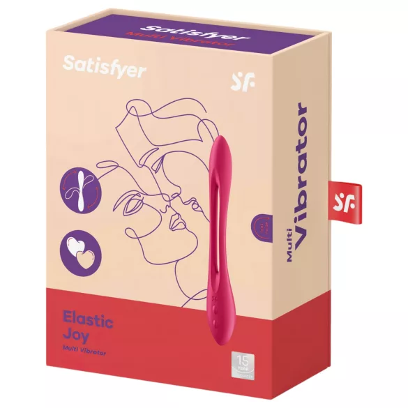 Satisfyer - porų vibratorius - lankstus, įkraunamas - raudonas