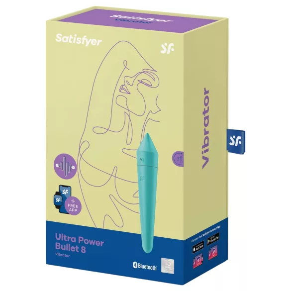 Satisfyer Ultra Power Bullet 8 - programėle valdoma vibratorius (žalias)
