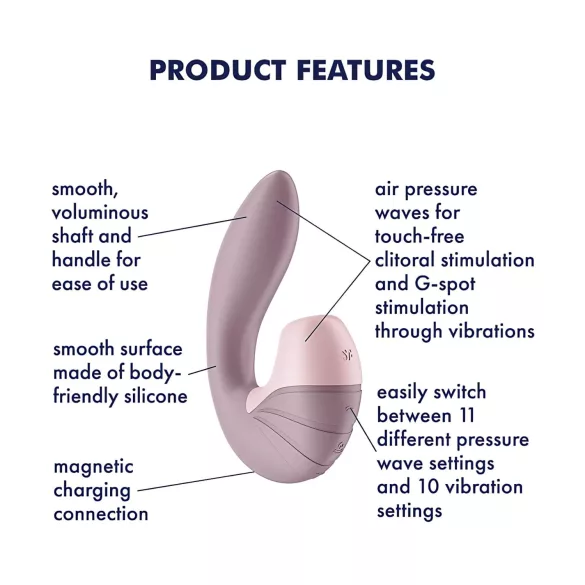 Satisfyer Supernova - vibratorius su oro bangomis ir klitorio stimuliacija