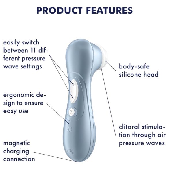 Satisfyer Pro 2 Gen2 - klitorinis stimuliatorius su oro bangomis - mėlynas