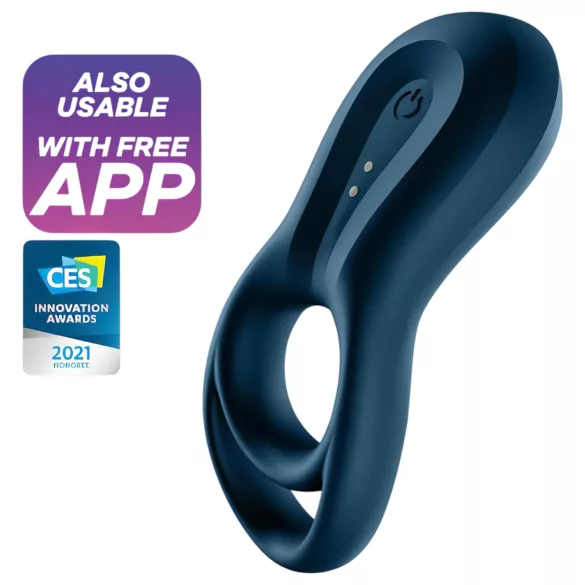 Satisfyer Epic Duo - vibruojantis penio žiedas - juodas