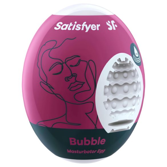 Satisfyer Egg Bubble - masturbatorius vyrams - tekstūruotas vidus - 1 vnt