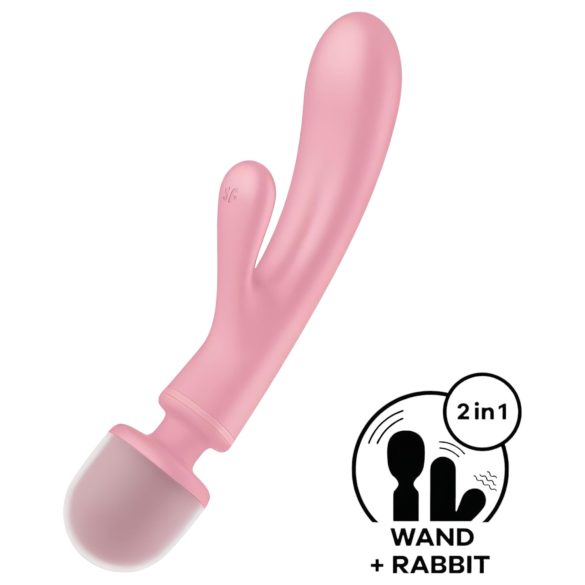 Satisfyer Triple Lover - G-taško ir masažo vibratorius (rožinis)