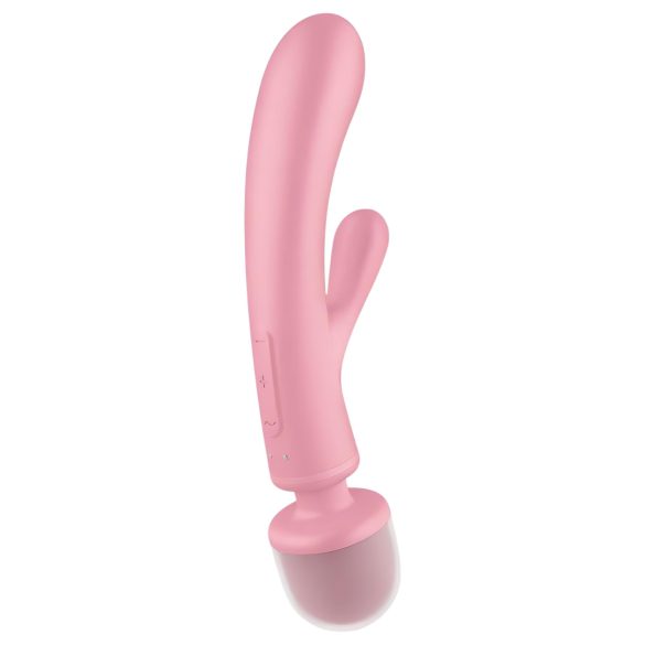 Satisfyer Triple Lover - G taško ir klitorio vibratorius - rožinis