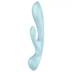   „Satisfyer Triple Oh“ - akumuliatorinis, klitorinis-vibratorius su atšaka (mėlynas)
