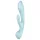 Satisfyer Triple Oh - vibratorius su klitorio atšaka - įkraunamas - mėlynas