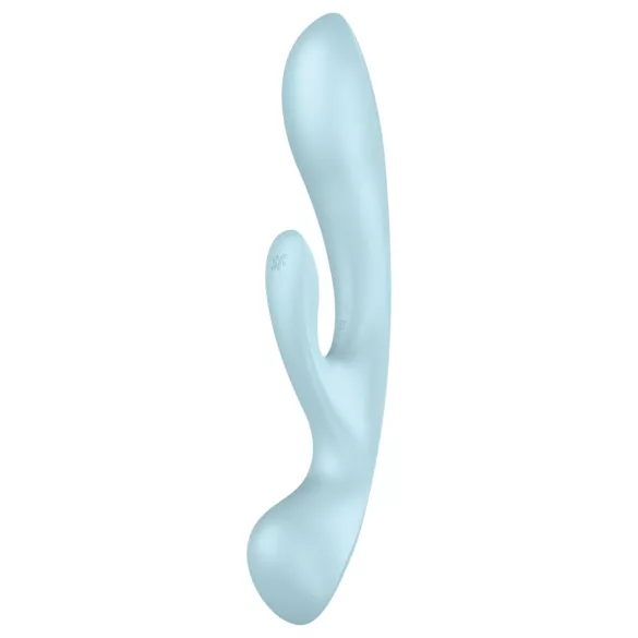 Satisfyer Triple Oh - vibratorius su klitorio atšaka - įkraunamas - mėlynas