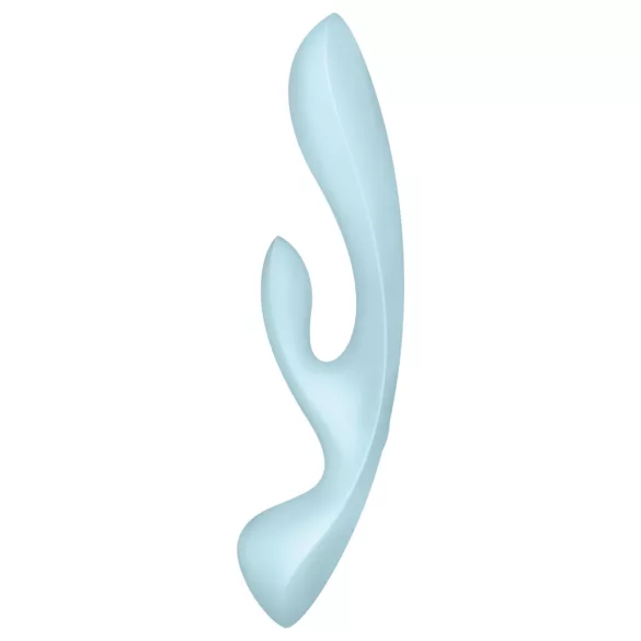Satisfyer Triple Oh - vibratorius su klitorio atšaka - įkraunamas - mėlynas
