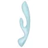 Satisfyer Triple Oh - vibratorius su klitorio atšaka - įkraunamas - mėlynas