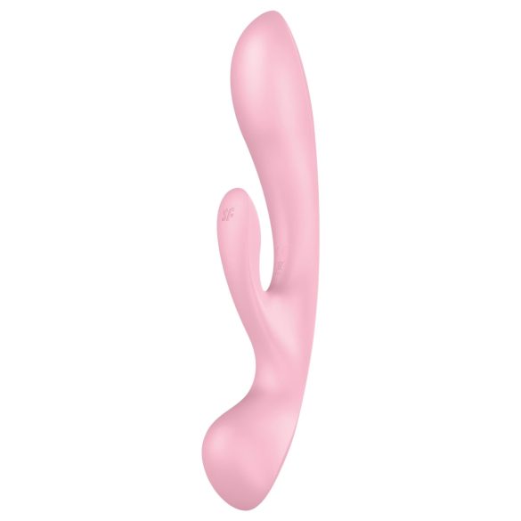 Satisfyer Triple Oh - įkraunamas, klitorio masažuoklis (rožinis)
