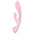 Satisfyer Triple Oh - įkraunamas, klitorio masažuoklis (rožinis)