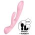 Satisfyer Triple Oh - įkraunamas, klitorio masažuoklis (rožinis)